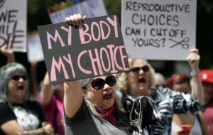 Abortion rights demonstration in Texas.