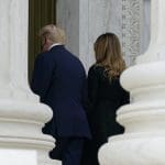 Trump flees Supreme Court steps after public boos and chants ‘Vote him out!’
