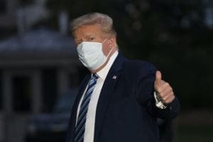 Donald Trump in mask
