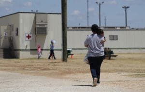 Asylum-seekers at Texas detention center