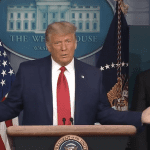 Trump holds 1-minute press conference just to brag about stock market
