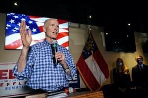 Rick Scott campaigns for David Perdue and Kelly Loeffler