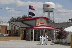 tyson meat, food plant, covid-19