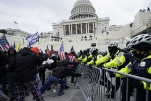 Donald Trump supporters rioting at US Capitol