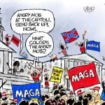 Cartoon: White privilege riot