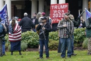 Armed Trump supporters at rally