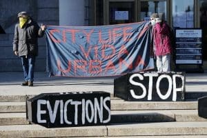 Anti-eviction protest