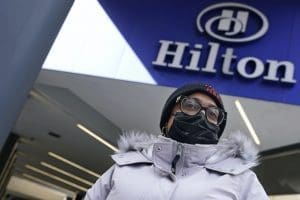 Laid-off Hilton hotel worker