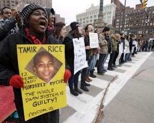Tamir Rice protest, police brutality, racism