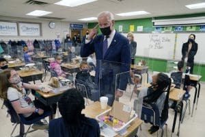 Joe Biden visits school