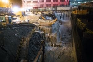 World Trade Center site flooded by Sandy