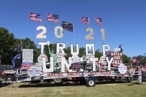 Pro-Trump rally display, June 2021