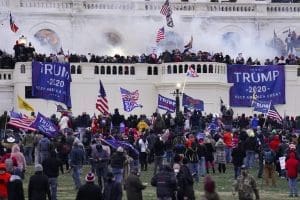 Rioters supporting President Donald Trump storm the Capitol on Jan. 6, 2021, in Washington.