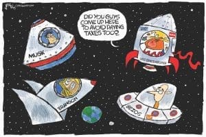 Cartoon: Billionaires in space