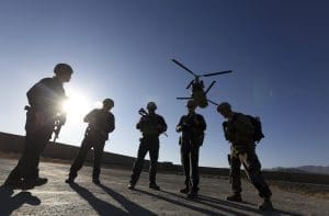 US troops on a tarmac in Afghanistan