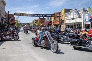 Bikers in Sturgis, South Dakota, 2020