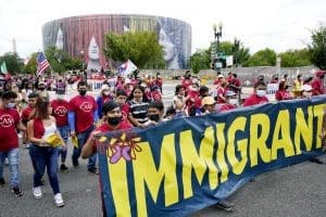 Immigrants and supporters march