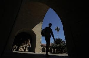 Students on Stanford University campus
