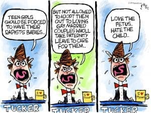 Cartoon: Tucker Loves The Fetus, Hates The Child
