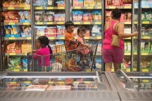 Families, grocery store, food, child tax credit