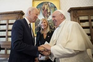 President Joe Biden with Pope Francis