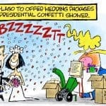 Cartoon: Mar-a-Lago confetti shower