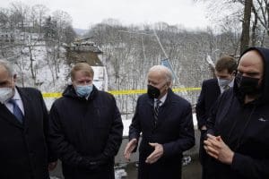 Joe Biden at site of Pittsburgh bridge collapse