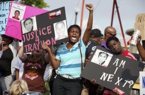Protestors against killing of Trayvon Martin