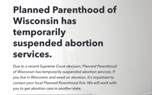 Planned Parenthood Wisconsin screenshot 6-28-22