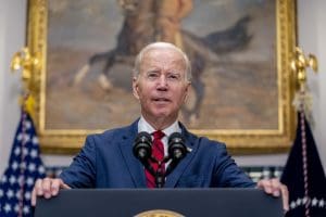 President Joe Biden speaks about the DISCLOSE Act in the Roosevelt Room of the White House in Washington, Tuesday, Sept. 20, 2022. (AP Photo/Andrew Harnik)