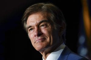 Mehmet Oz, a Republican candidate for U.S. Senate in Pennsylvania, takes part in an event in Philadelphia on Aug. 17, 2022.