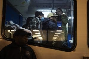 Migrants sent by Texas Gov. Greg Abbott arrive near 30th Street Station on Nov. 16, 2022, in Philadelphia.