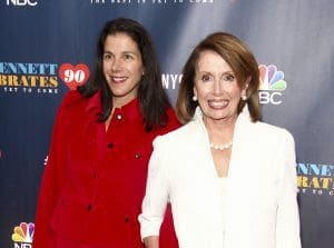Filmmaker Alexandra Pelosi, left, and Nancy Pelosi, right, attend 