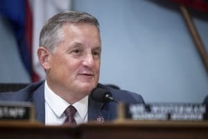 Then-Ranking Member Bruce Westerman (R-Ark.) presides over a Natural Resources Committee markup on Capitol Hill Sept. 21, 2022.