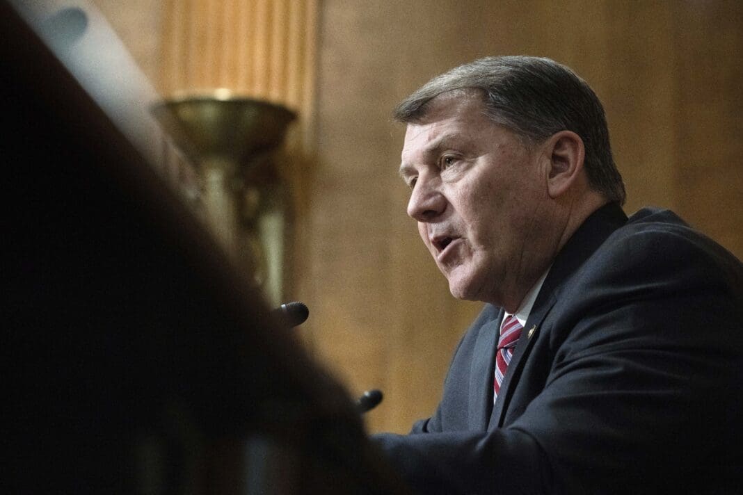 Sen. Mike Rounds, R-S.D., speaks during the Senate Foreign Relations Committee's hearing on countering Russian aggression on Capitol Hill, Thursday, Jan. 26, 2023.