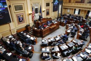 Virginia House of Delegates reconvene in a special session to work on the budget at the Virginia State Capitol in Richmond, Va., on Wednesday, June 1, 2022.