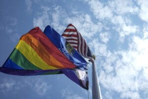 The Pride Flag flies at the Wisconsin State Capitol, Thursday, June 1, 2023, in Madison, Wis.