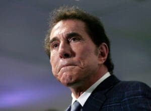 Casino mogul Steve Wynn pauses at a news conference in Medford, Mass., on March 15, 2016.