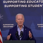 President Biden rallies with teachers and slams right-wing book bans
