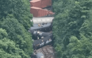 Train derailment in Montgomery County, PA